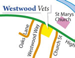 Westwood Vets Boston Spa Map