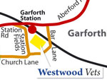 Westwood Vets Garforth Leeds Map